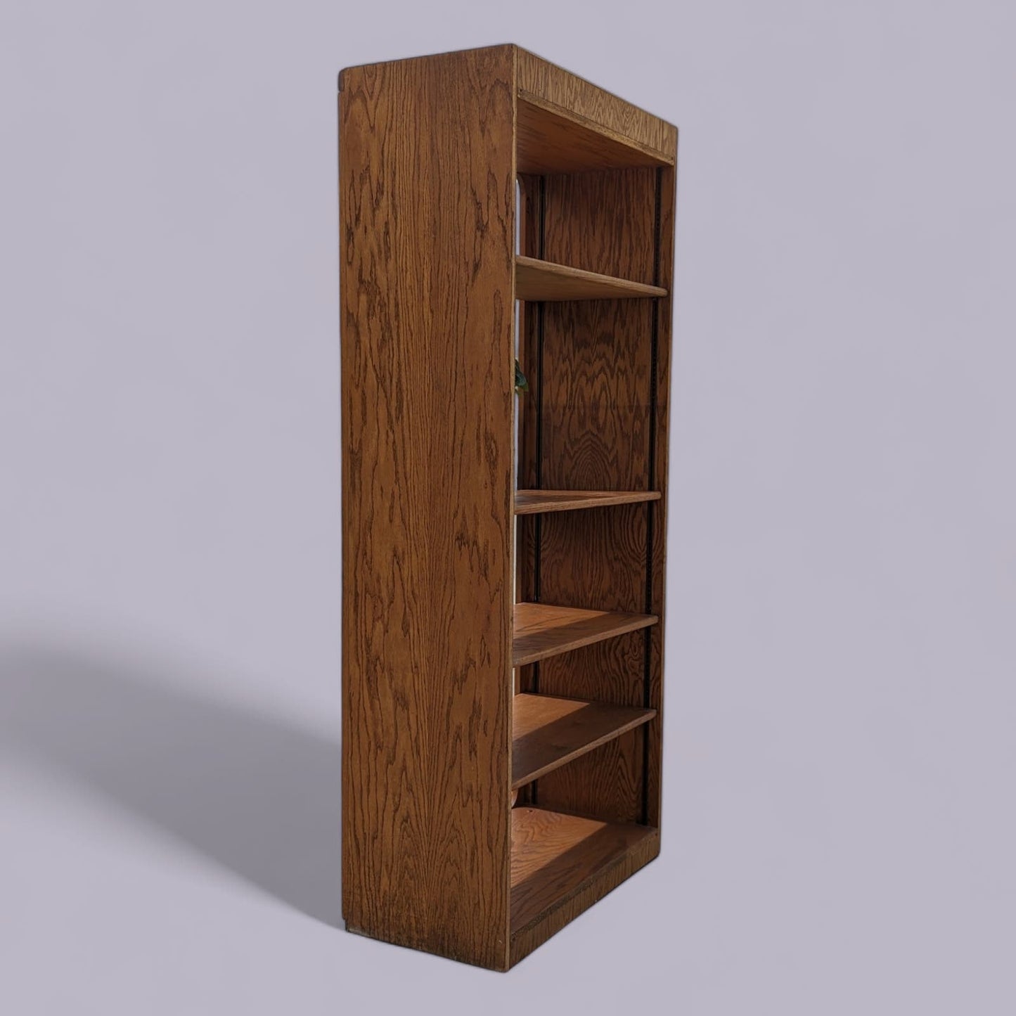 Oak Bookcase, Freestanding, Adjustable Shelving