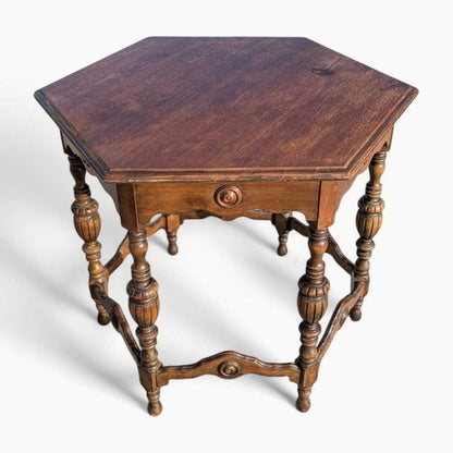 Antique Small Dining Table or Oversized Accent Table
