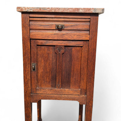 Pair of Antique French Marble Top Nightstands