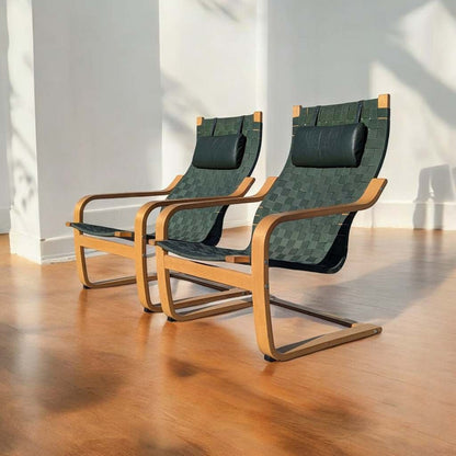 Pair of 1999 Noboru Nakamura for IKEA Aalto Tribute Lounge Chairs
