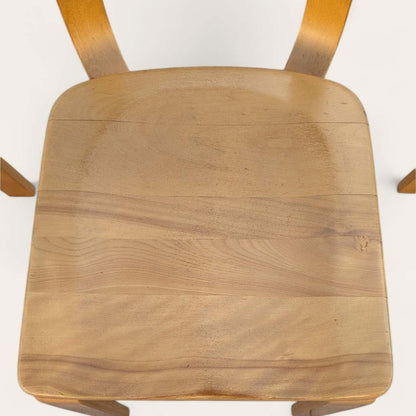 Vintage Dining Chairs by Thonet,  Beech Saddle Seat Dining Chairs, Bentwood, C. 1940s
