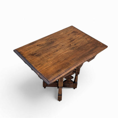 Victorian Carved Wood Side Table