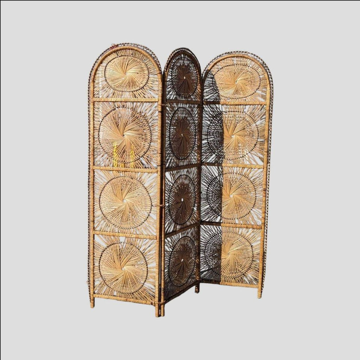 Rattan Room Divider, Starburst, Mid Century, MCM, Boho Chic, Backdrop, Bedroom, Living Room