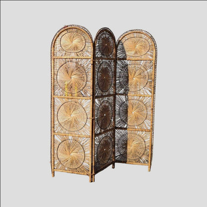 Rattan Room Divider, Starburst, Mid Century, MCM, Boho Chic, Backdrop, Bedroom, Living Room