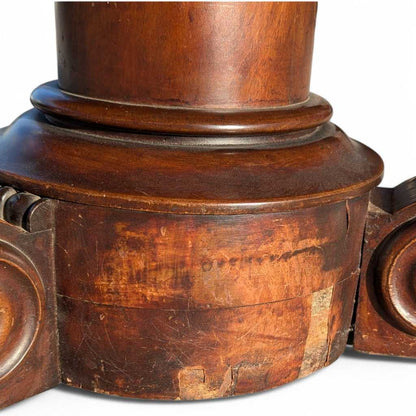 Early 19th Century Charles X Round Coffee Table in Mahogany & Walnut