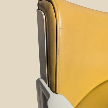 1970s InterRoyal Chrome and Faux-Leather Desk Chair
