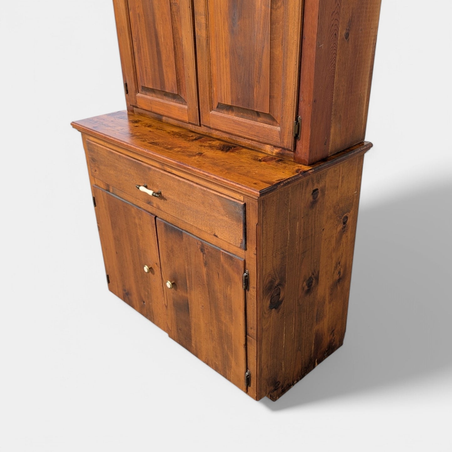 Antique Rustic Cupboard Hutch