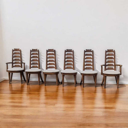 Six Mid Century Dining Chairs by American Furniture Co.
