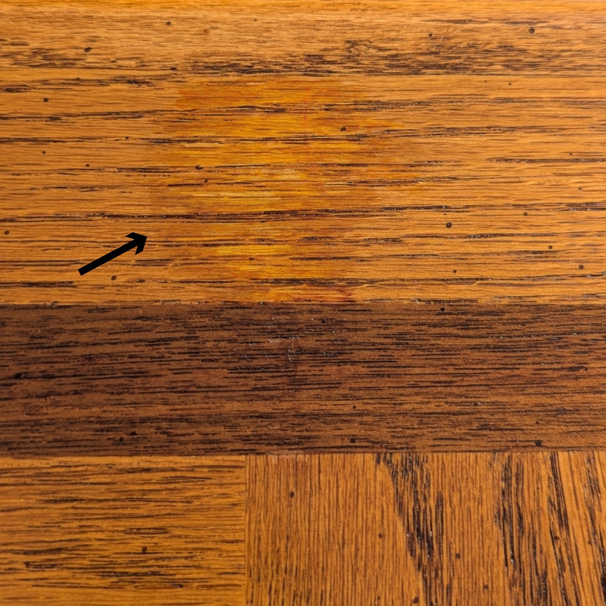 1980s Mid-Century Oak Coffee Table with Checkered Parquet Top — view 5 of 13