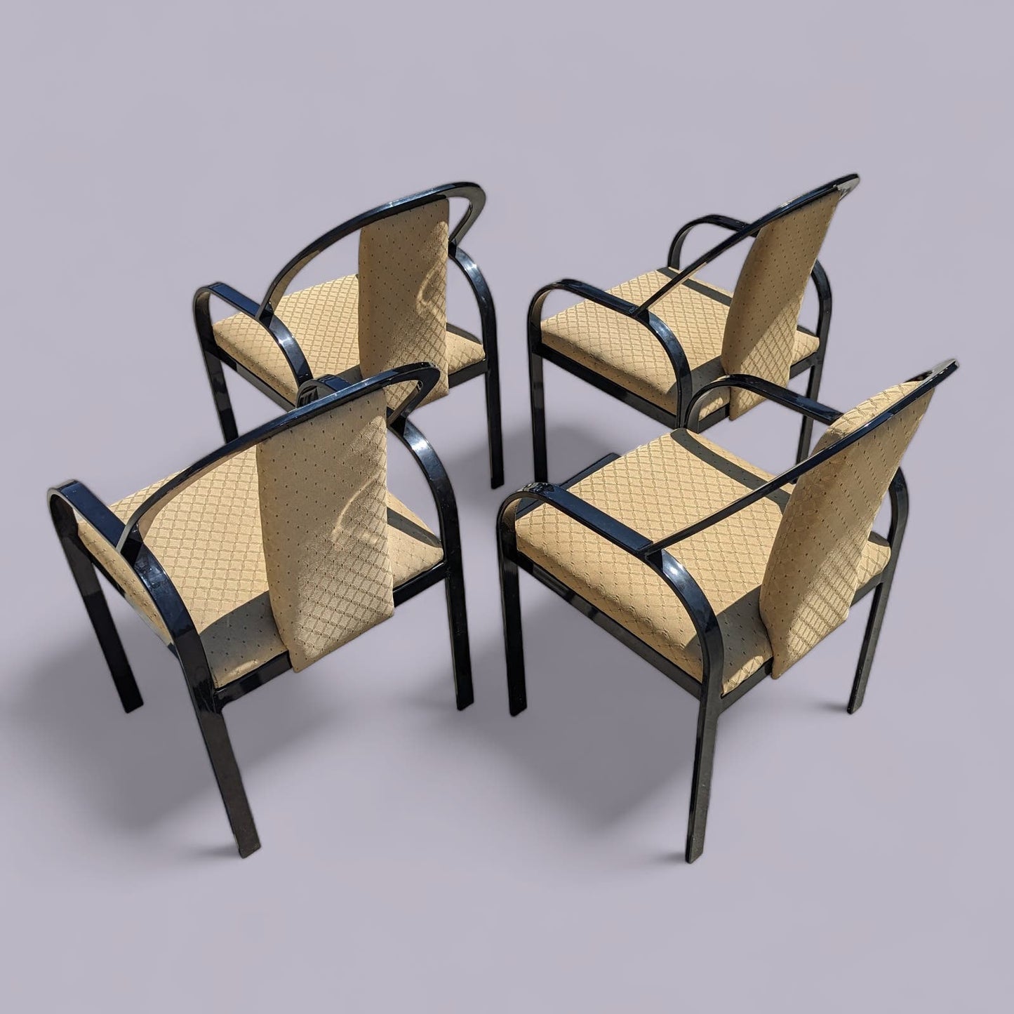 Unique Dining Chairs, Postmodern, Fabric, 80s, Metal Frames, Unique, Kitchen, Italian, Vintage, Mid Century