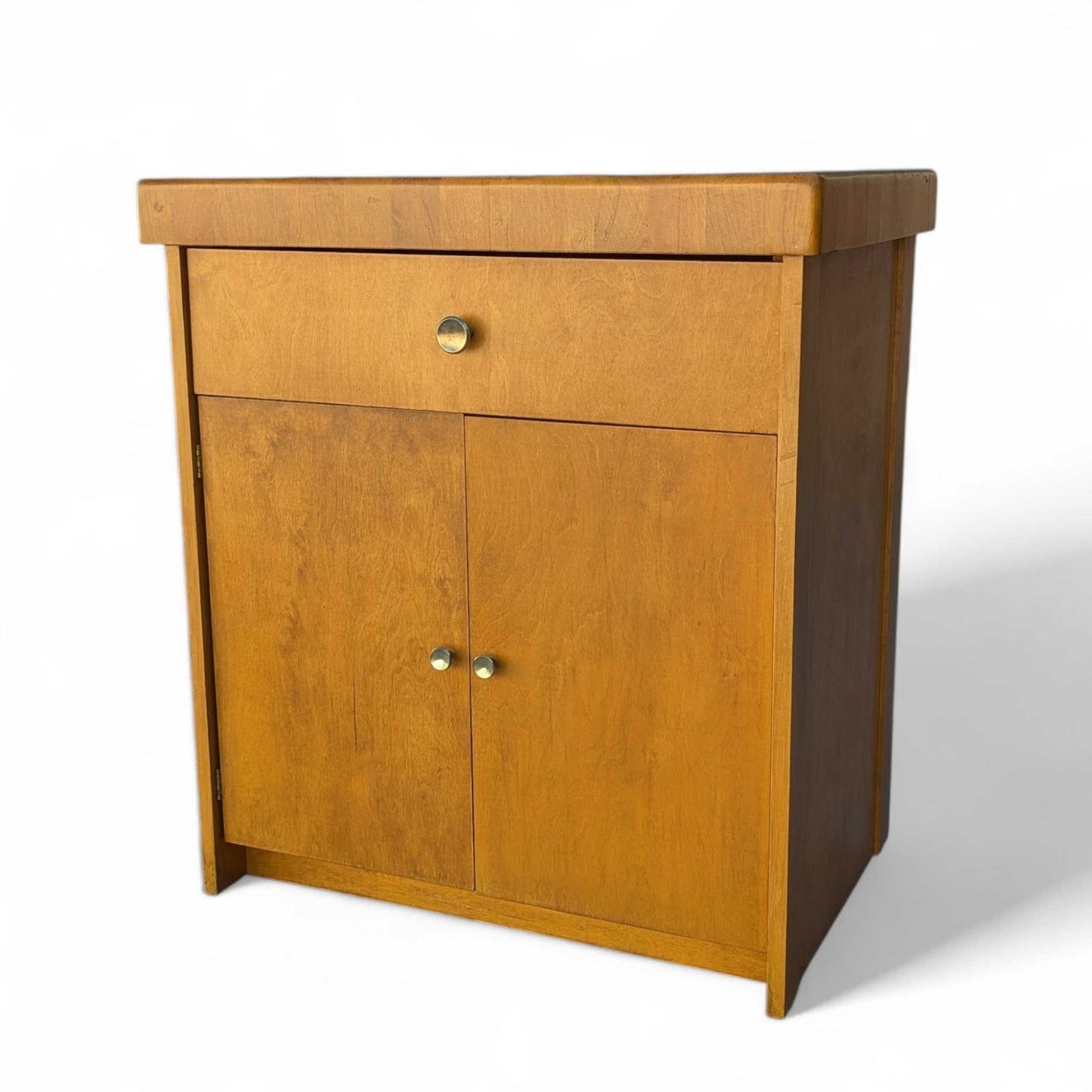 Vintage Butcher Block Top Kitchen Cabinet