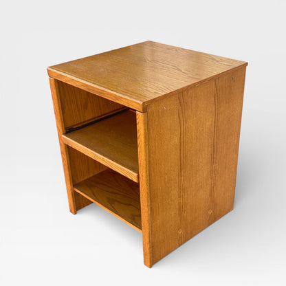 Pair of Oak Modular Utility Cabinets with Pull-Out Shelf, American, c. 1990s