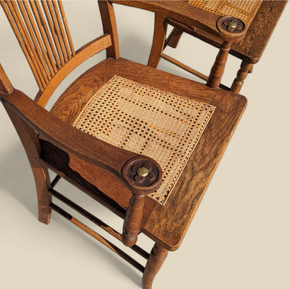 Antique Tiger Oak Dining Chairs