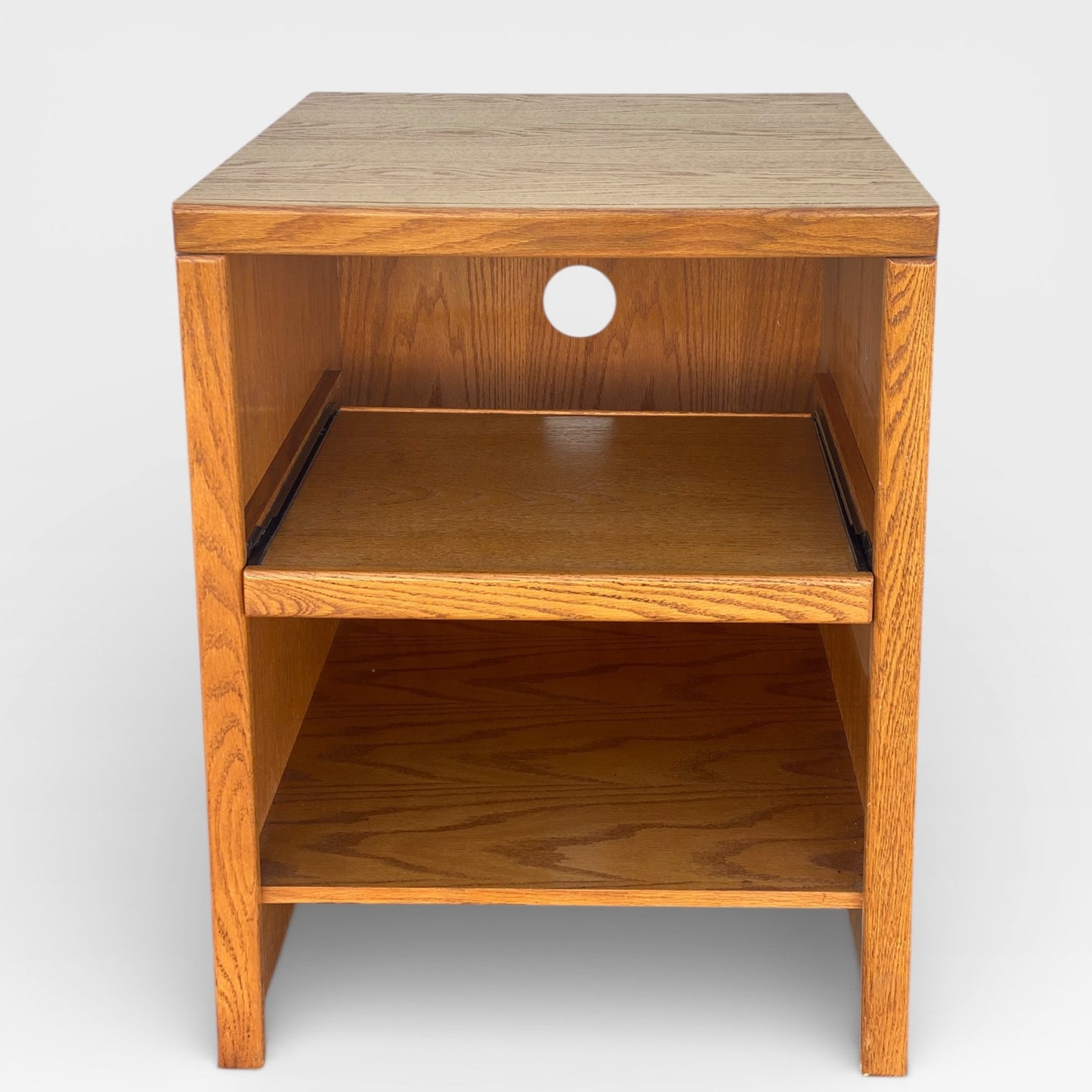 Pair of Oak Modular Utility Cabinets with Pull-Out Shelf, American, c. 1990s