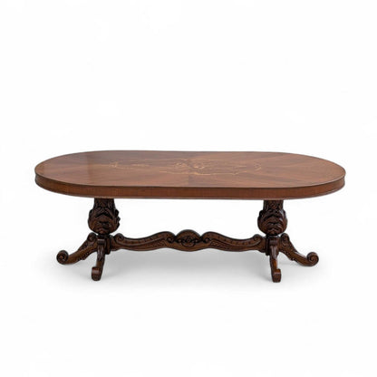 Antique Renaissance Revival Marquetry Dining Table