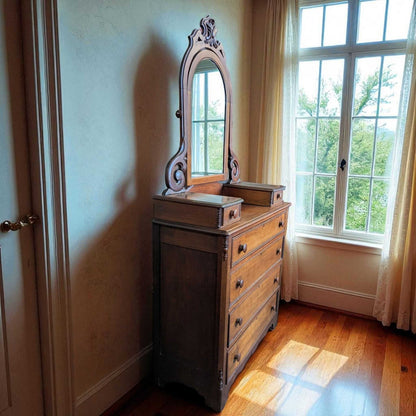 Antique Eastlake Dresser with Mirror