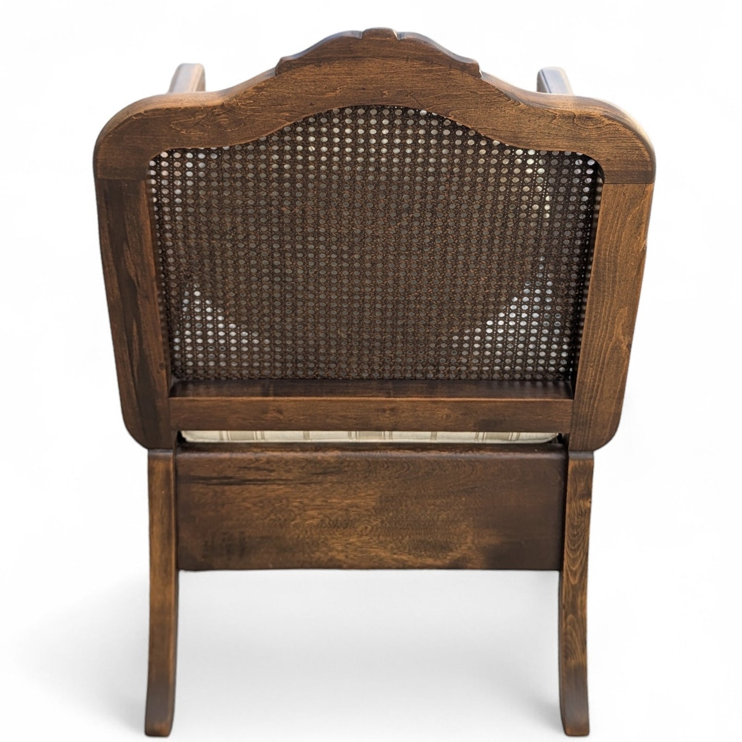 Vintage Carved Wood Club Chair, c. 1970s
