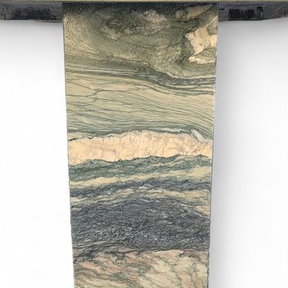 Green Marble Side Tables, Pair c. 1980s