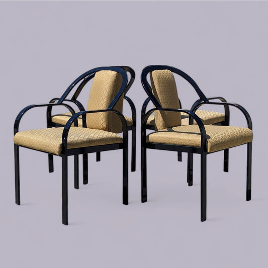 Unique Dining Chairs, Postmodern, Fabric, 80s, Metal Frames, Unique, Kitchen, Italian, Vintage, Mid Century