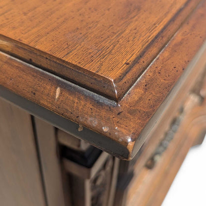 Vintage Carved Wood Nightstands