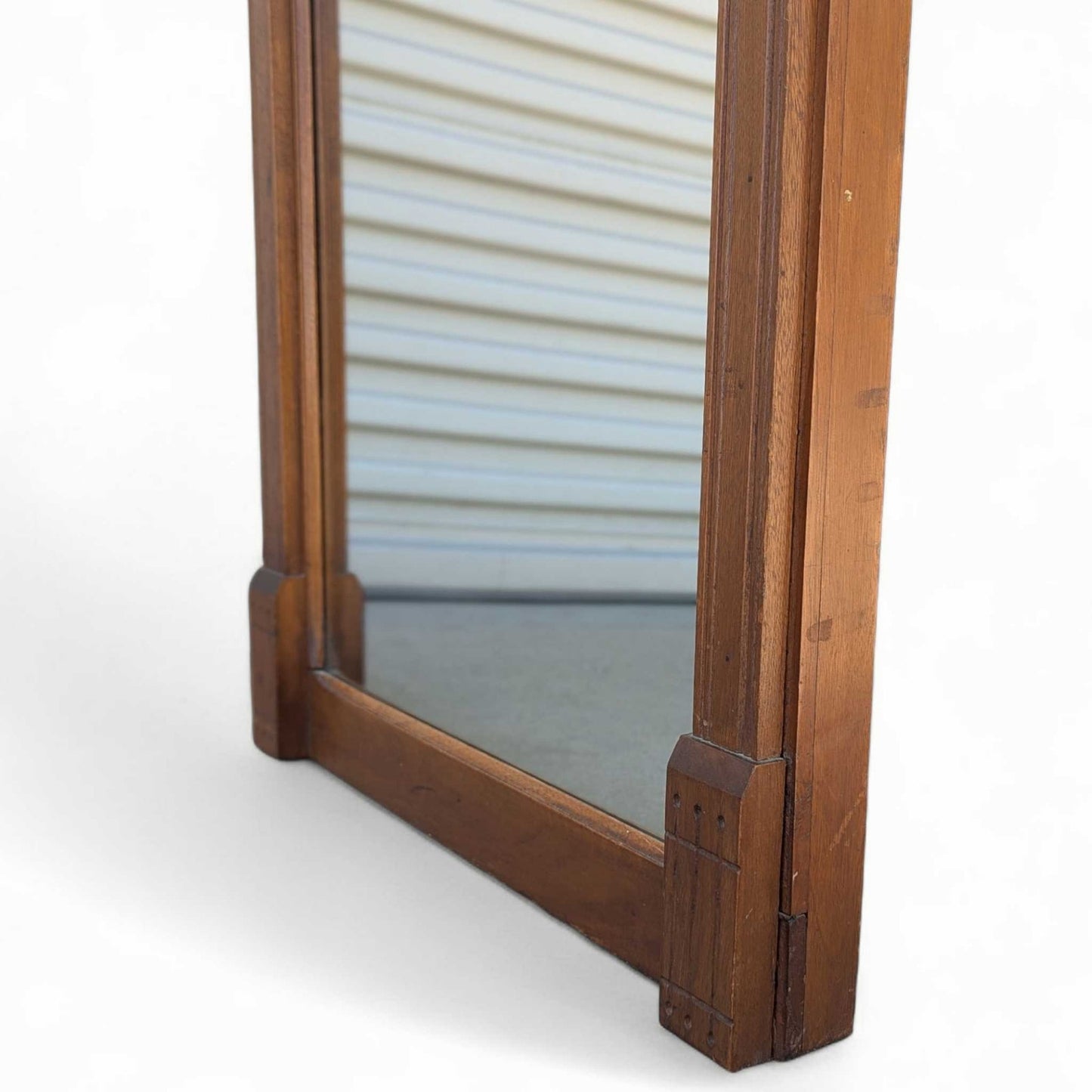 Antique Carved Wood Wall Mirror