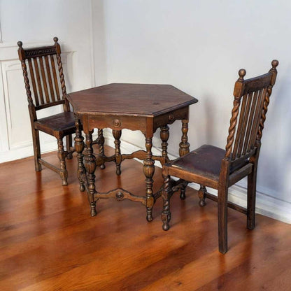 Antique Small Dining Table or Oversized Accent Table
