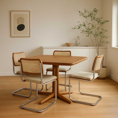 Vintage Teak Dining Table, Rounded Square Top