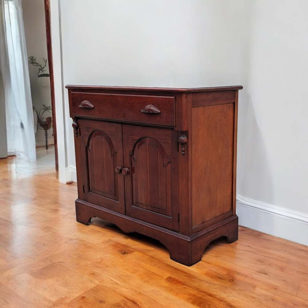 Vintage Buffet, Storage Entryway Cabinet, Cherry, Sideboard, Victorian, East Lake, Antique