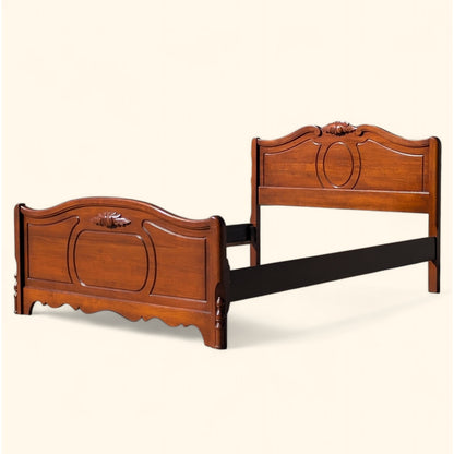 Antique Full-Size Walnut Bed Frame by Abernathy Furniture