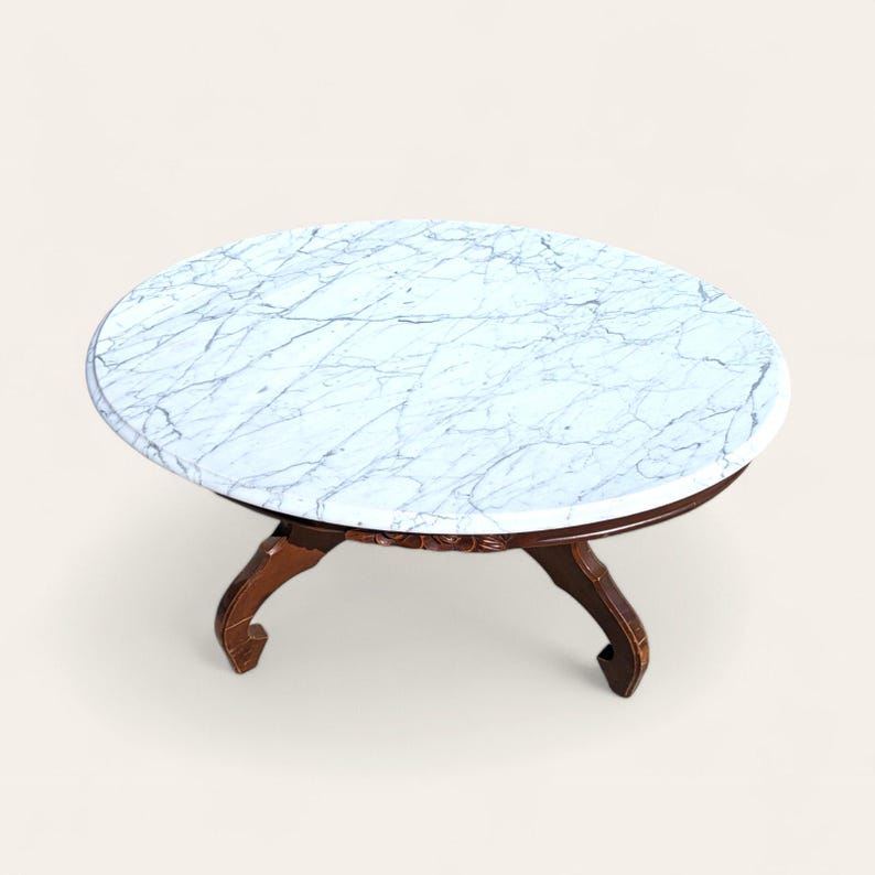 Antique Marble Top Coffee Table