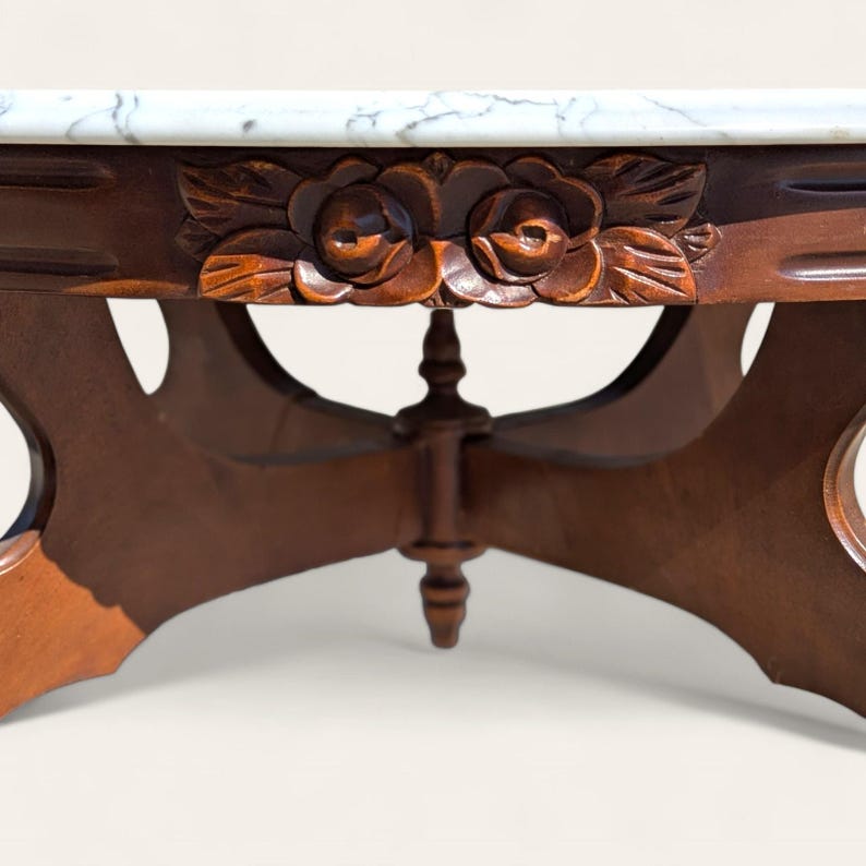 Antique Marble Top Coffee Table