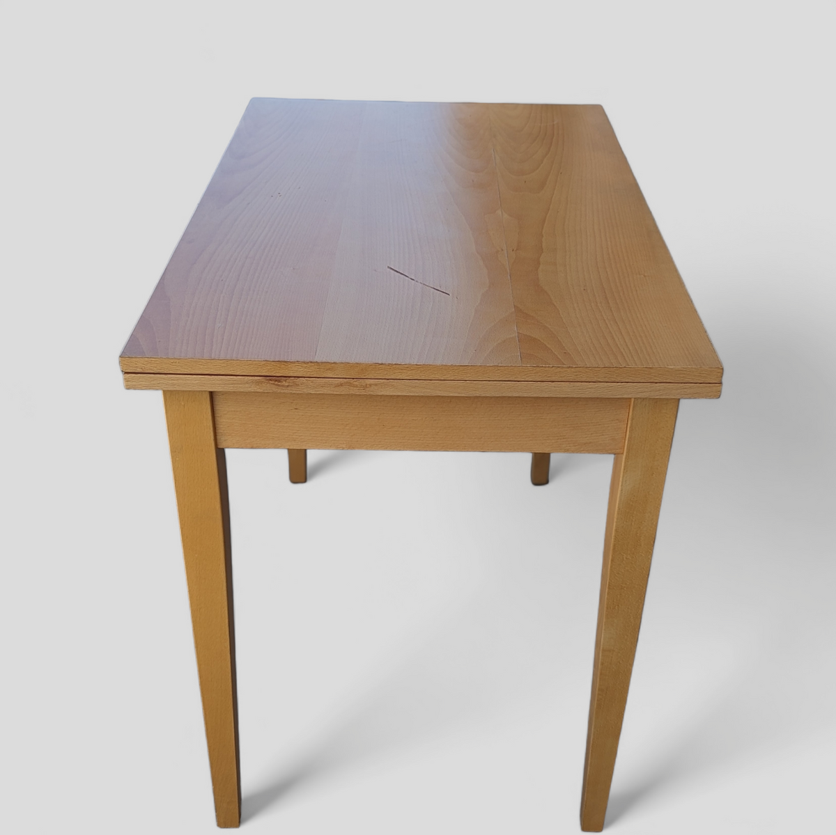 Romanian Mid-Century Beech Flip-Top Extendable Dining Table — view 13 of 25