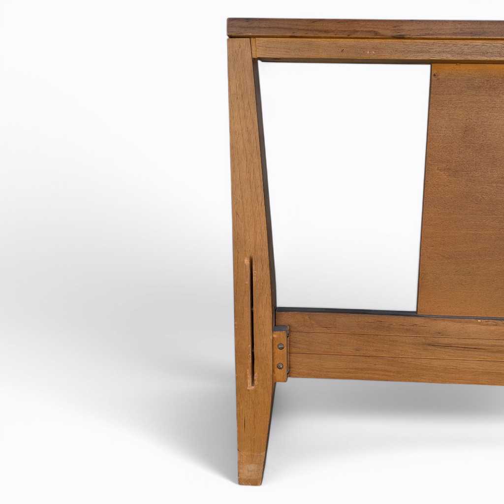 Vintage Full-Size Walnut Headboard and Footboard — view 11 of 24