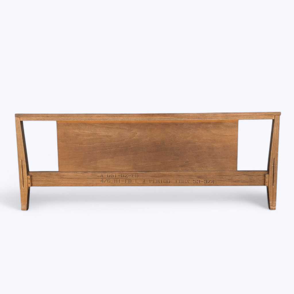 Vintage Full-Size Walnut Headboard and Footboard — view 7 of 24