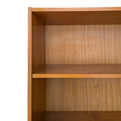 Vintage Teak Bookcase, 5 - Shelves, one cutout at the bottom