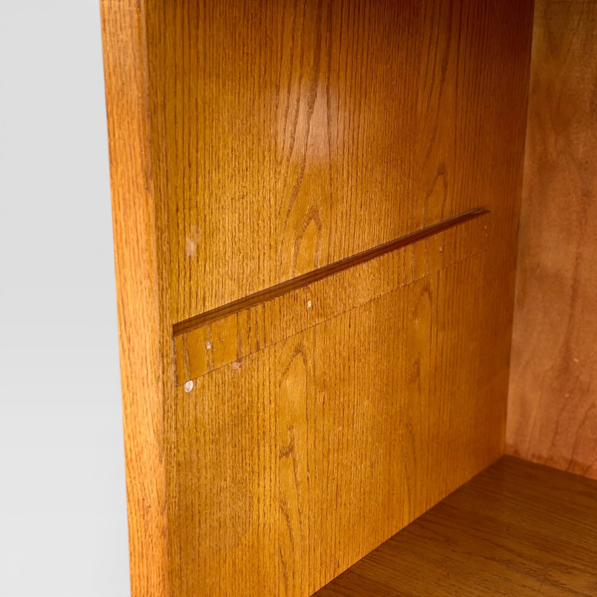 Versatile Solid Oak Pedestal Cabinet, Minimalist American Design, 30” High, Storage