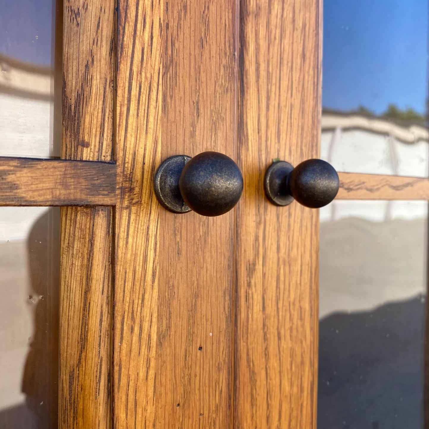 American Oak Executive Office Cabinet by Hooker Furniture with Built-In Power Panel, 1990s