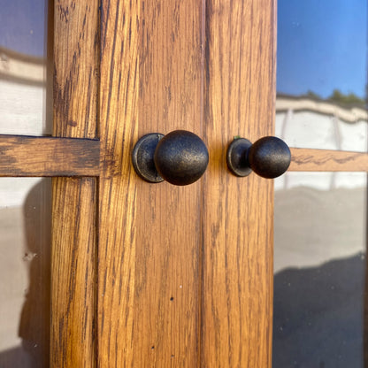 American Oak Executive Office Cabinet by Hooker Furniture with Built-In Power Panel, 1990s
