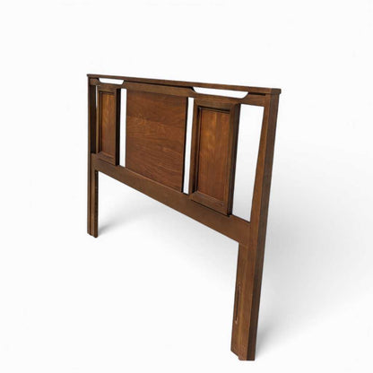 Vintage Full-Size Walnut Headboard and Footboard — view 20 of 24