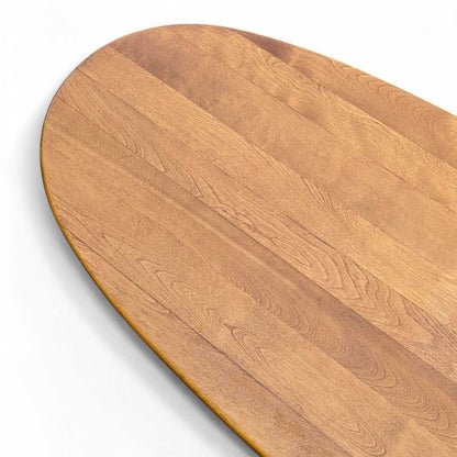 Vintage Solid Maple Surfboard Coffee Table with Sculptural Base — view 14 of 23