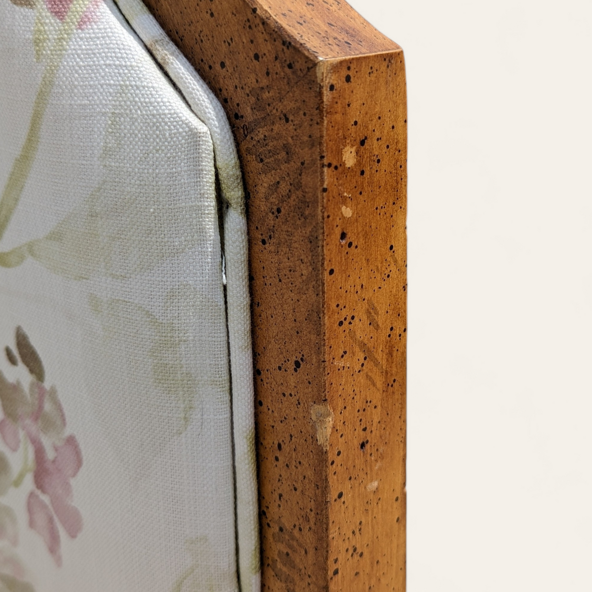 Set of Four Hollywood Regency Floral Upholstered Dining Chairs — view 11 of 14