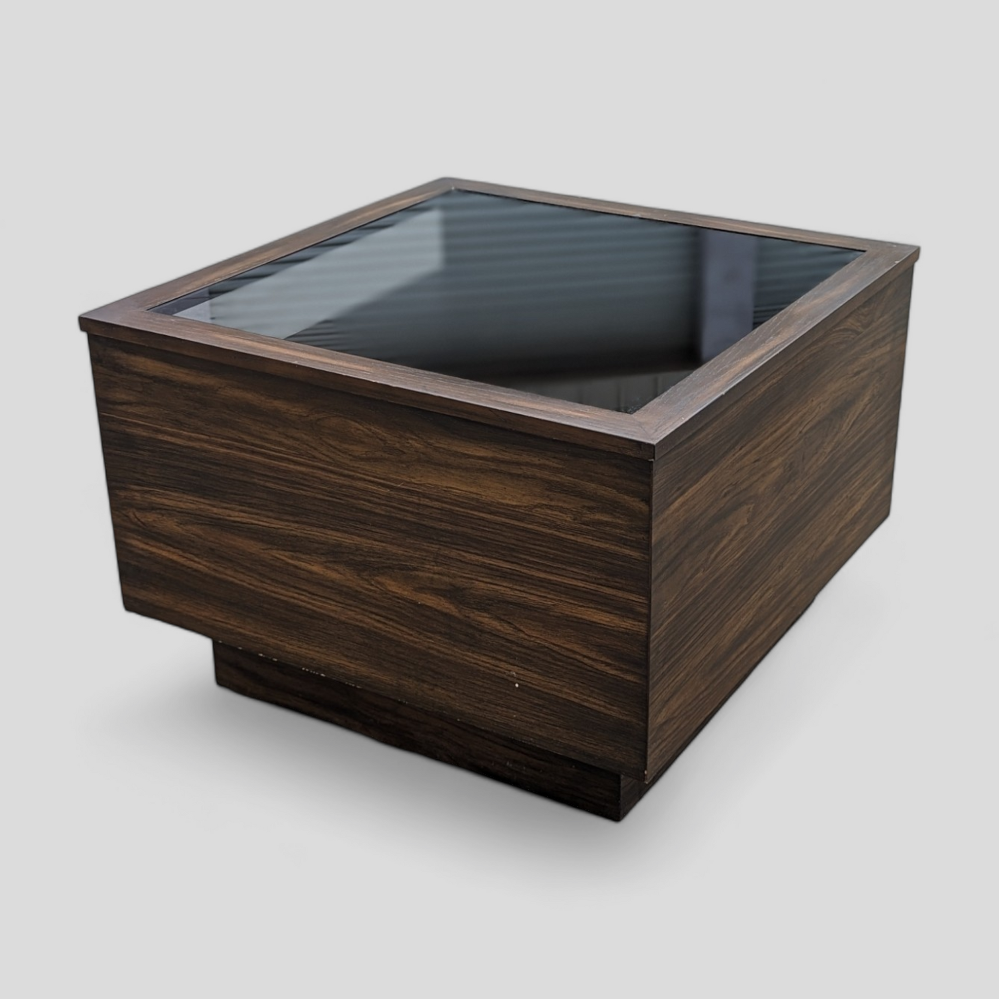 Vintage Coffee Table, Smoked Glass Top