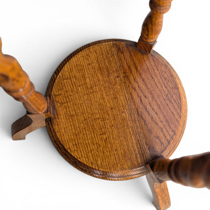 Barley Twist solid oak plant stand