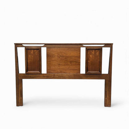 Vintage Full-Size Walnut Headboard and Footboard — view 17 of 24