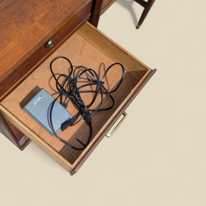 1966 Singer Slant-O-Matic 600 Sewing Machine in Mid-Century Wood Cabinet — view 6 of 18