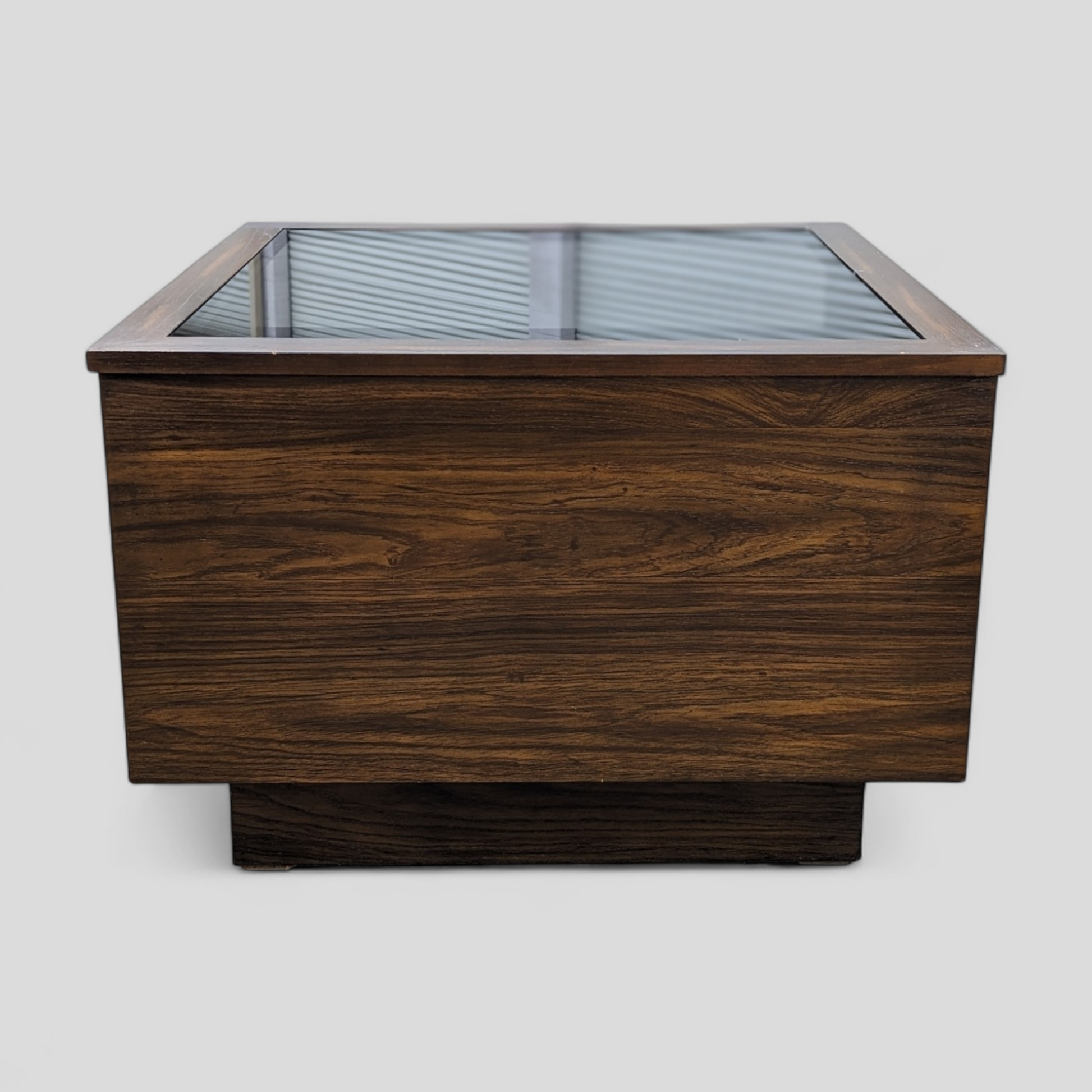 Vintage Coffee Table, Smoked Glass Top
