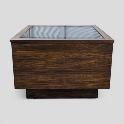 Vintage Coffee Table, Smoked Glass Top