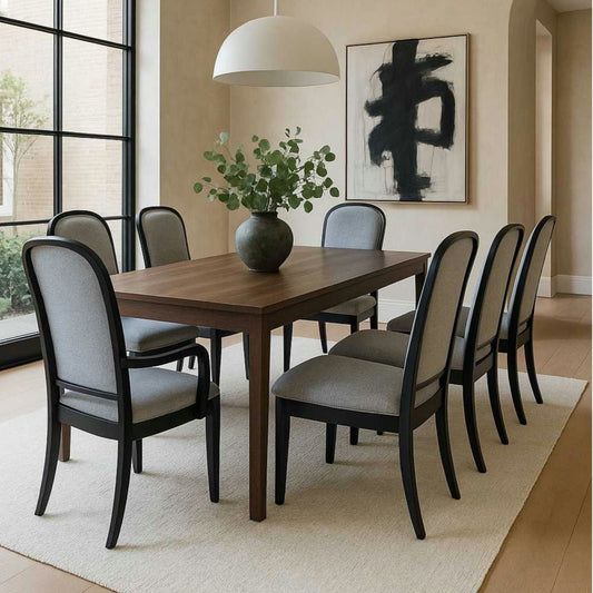 Set of six dining chairs
