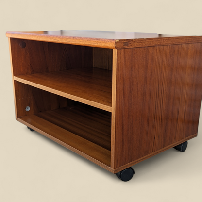 Mid-Century Teak Rolling Storage Cabinet or End Table — view 11 of 15