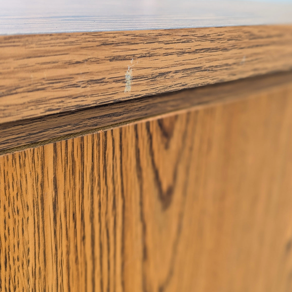 Mid-Century Faux-Oak Laminate Credenza and Sideboard — view 12